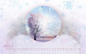 2015年2月月历桌面壁纸