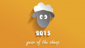 2015年羊年新年快乐桌面壁纸
