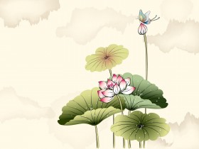 矢量水墨风景画桌面壁纸
