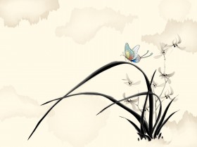 矢量水墨风景画桌面壁纸