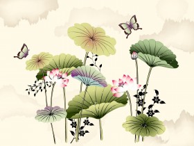 矢量水墨风景画桌面壁纸