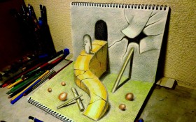 三维立体创意插画桌面壁纸