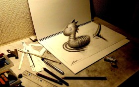 三维立体创意插画桌面壁纸
