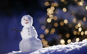 唯美雪人桌面壁纸