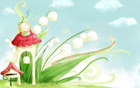 2015年8月卡通插画日历桌面壁纸