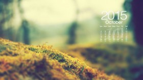 2015年10月风景日历桌面壁纸