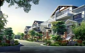 建筑园林效果桌面壁纸