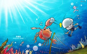 怒怒与阿呆十二星座卡通搞笑桌面壁纸