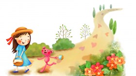童趣时光卡通插画桌面壁纸