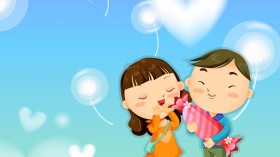 童趣时光卡通插画桌面壁纸