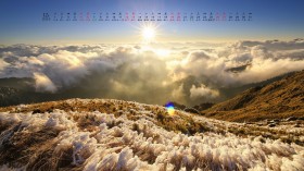 2015年12月风景日历桌面壁纸