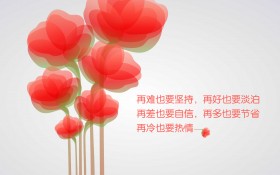 坚持唯美背景文字桌面壁纸