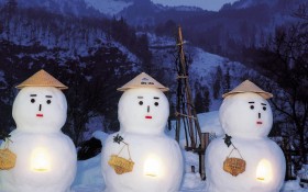 冬季雪人桌面壁纸
