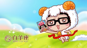 十二星座之白羊座卡通桌面壁纸