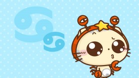 十二星座之巨蟹座卡通桌面壁纸