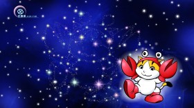 十二星座之巨蟹座卡通桌面壁纸