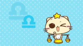 十二星座之天秤座卡通桌面壁纸