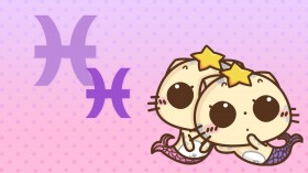 十二星座之双鱼座卡通桌面壁纸