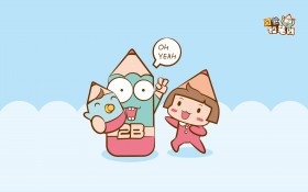 囧爸铅笔贱可爱卡通桌面壁纸