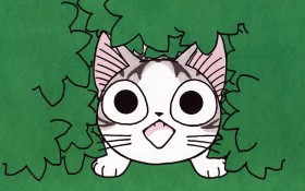 甜甜起司猫卡通桌面壁纸