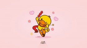 鸭嘴兽男孩2016新年卡通桌面壁纸 