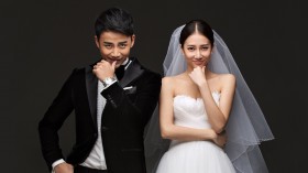 李茂弦子婚纱照写真桌面壁纸