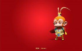 2016年新年猴年快乐卡通桌面壁纸
