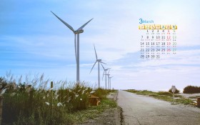 2016年3月风景日历桌面壁纸