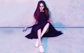 韩国美女郑秀晶桌面壁纸