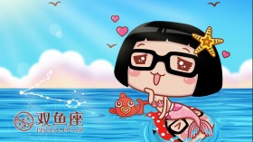 hello菜菜星座卡通桌面壁纸
