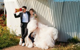 吴奇隆刘诗诗新西兰婚纱照桌面壁纸