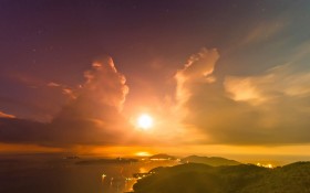 海边夕阳黄昏唯美风景桌面壁纸