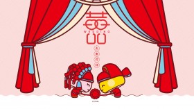 蘑菇点点滴滴中式婚礼桌面壁纸