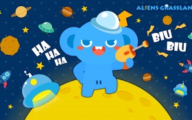 外星大草原星空系列桌面壁纸
