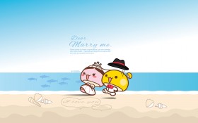 蘑菇点点现代浪漫婚礼桌面壁纸
