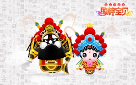 2016年国粹京剧中国风卡通桌面壁纸