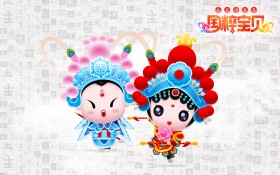 2016年国粹京剧中国风卡通桌面壁纸