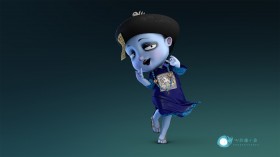 中国风呆萌小僵尸僵小鱼桌面壁纸