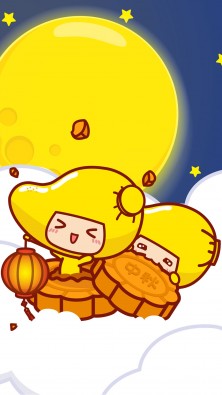 卡通中秋节手机桌面壁纸
