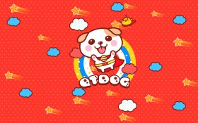 小可爱秋田君卡通桌面壁纸