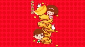 2018年春节摩丝摩丝卡通桌面壁纸