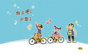 酷杰的科学之旅卡通桌面壁纸