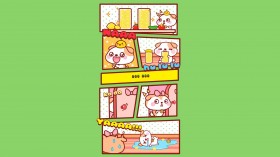 可爱卡通秋田君漫画系列桌面壁纸