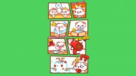 可爱卡通秋田君漫画系列桌面壁纸