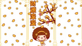 可爱卡通摩丝摩丝幸运符桌面壁纸