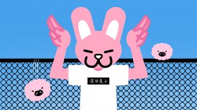 深井兔子卡通桌面壁纸