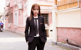 angelababy时尚街拍桌面壁纸