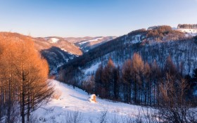 冬季唯美白色雪景桌面壁纸