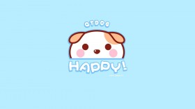 秋田君爱英文卡通桌面壁纸