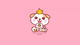 秋田君爱英文卡通桌面壁纸